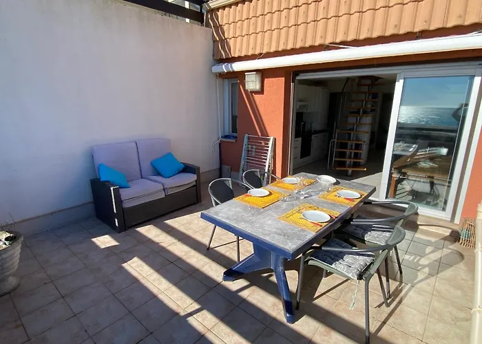 Port Leucate: T3 Duplex Climatise, 6 Pers, Face A La Mer, Parking - Fr-1-798-53 Апартаменты