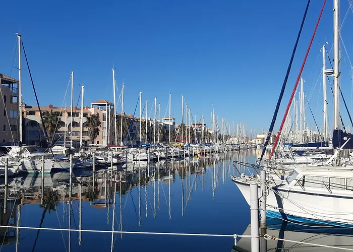 아파트 Port Leucate: T3 Duplex Climatise, 6 Pers, Face A La Mer, Parking - Fr-1-798-53 루케이트
